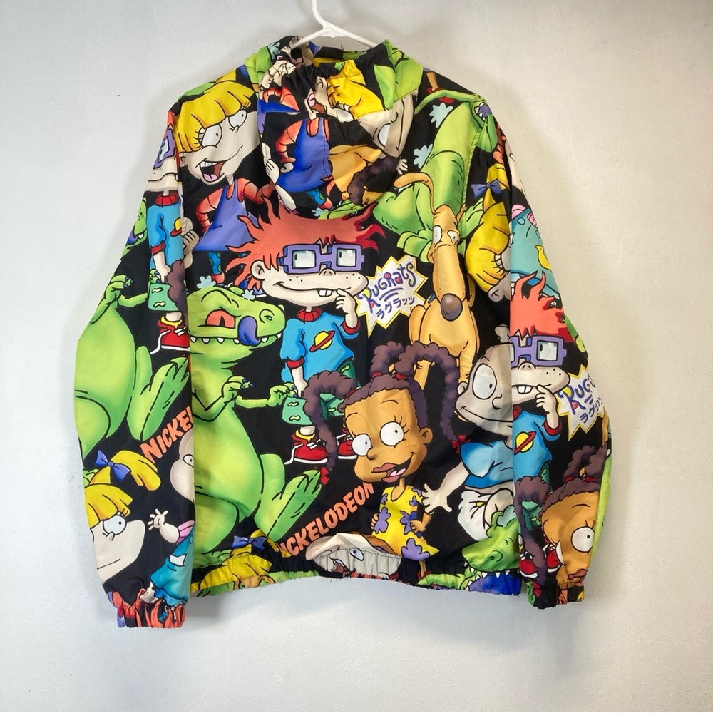 Members Only Rugrats Jacket Mens M Nickelodeon Full Zip Hooded AOP Cartoon - Picture 2 of 16